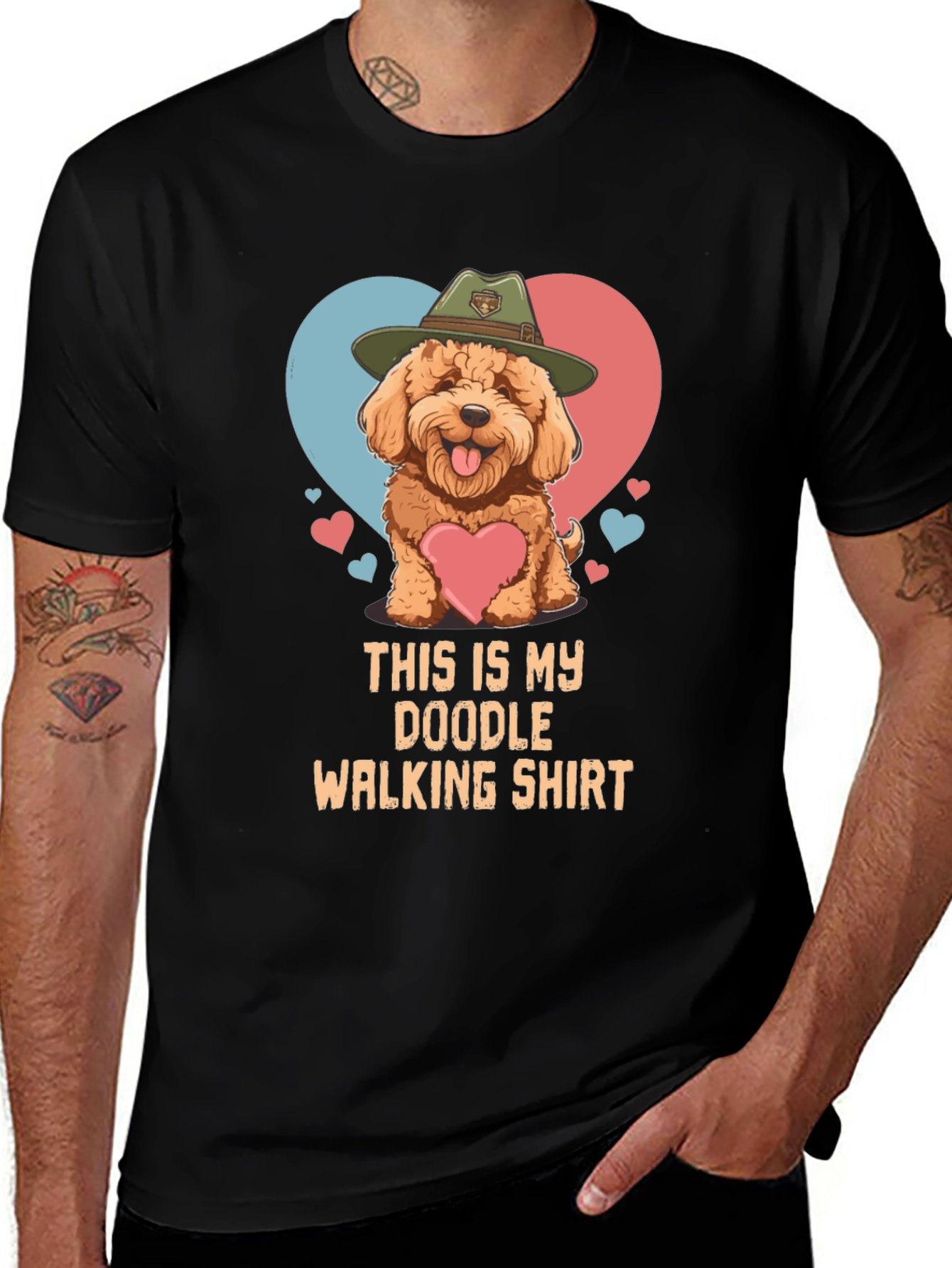 Doodle Walking Shirt: Dog Lover Tee