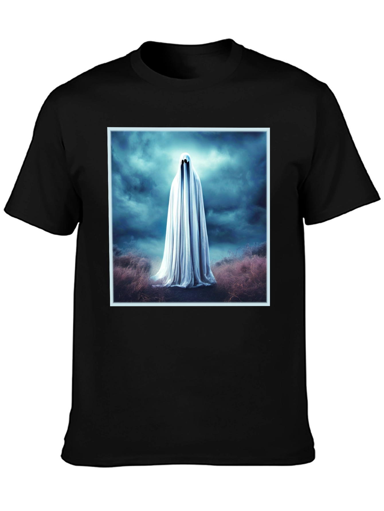 Ghostly Spirit Graphic Tee - Mens Black T-Shirt