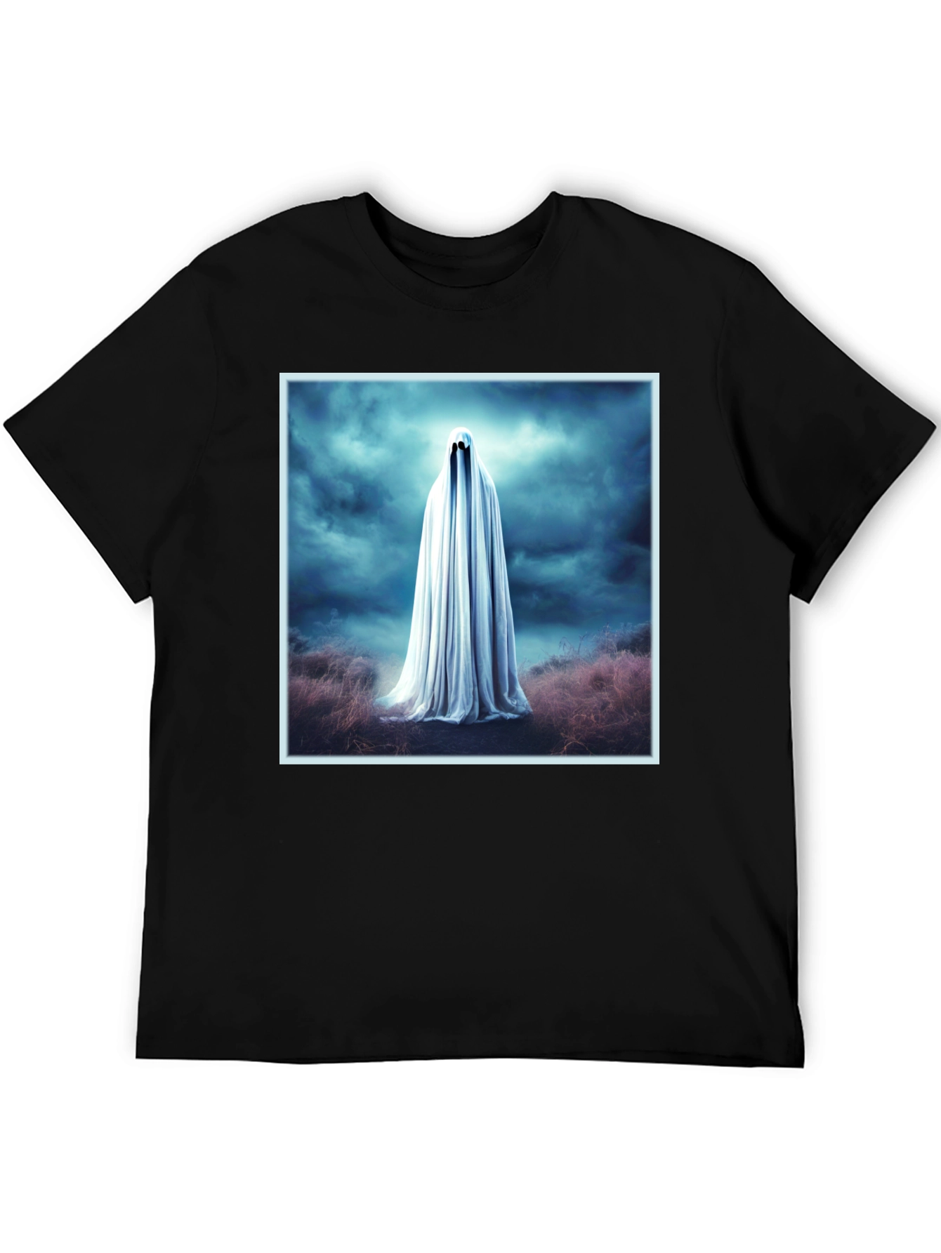Ghostly Spirit Graphic Tee - Mens Black T-Shirt
