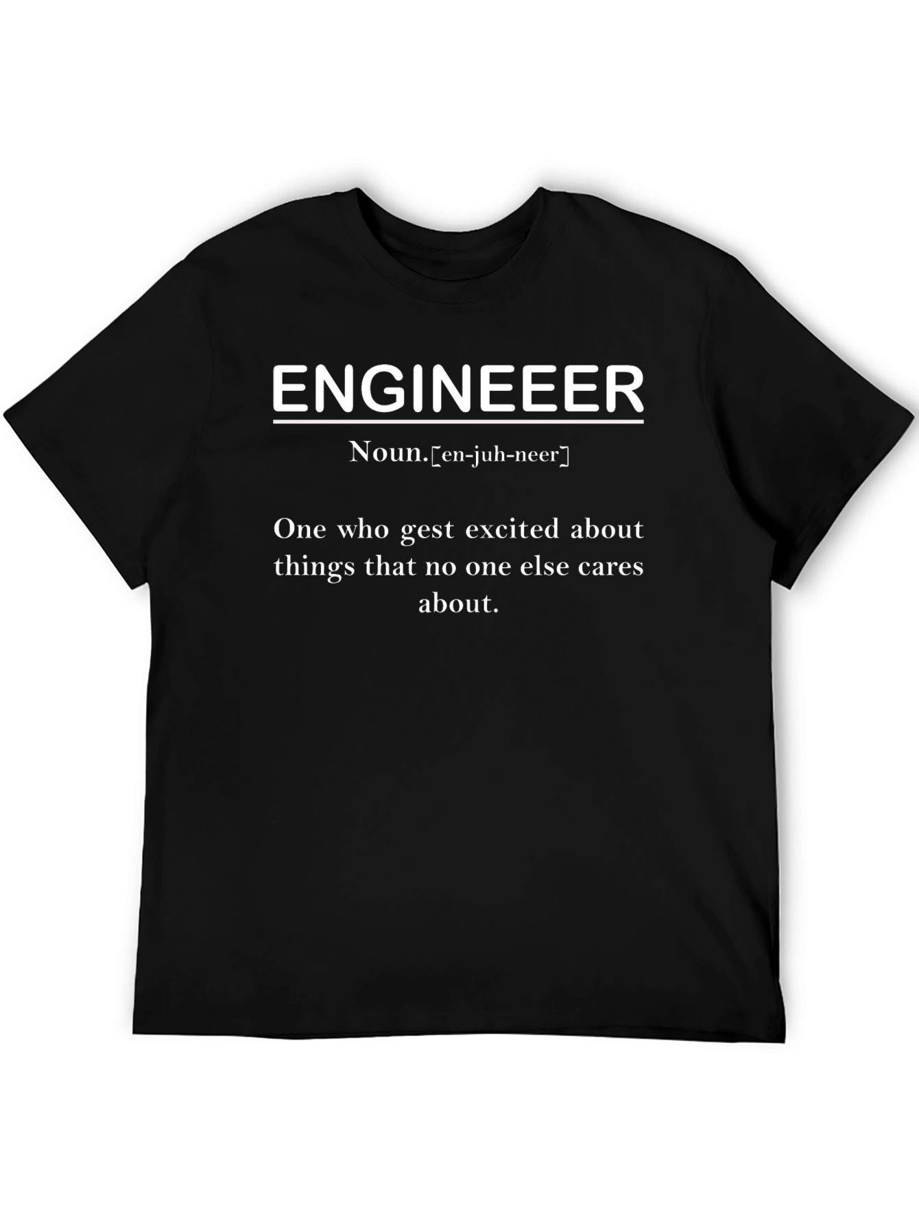 Engineer Definition Graphic T-Shirt - Black