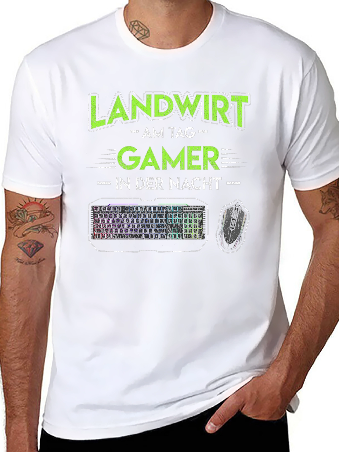 Landwirt Gamer T-Shirt - Day Farmer Night Gamer Tee