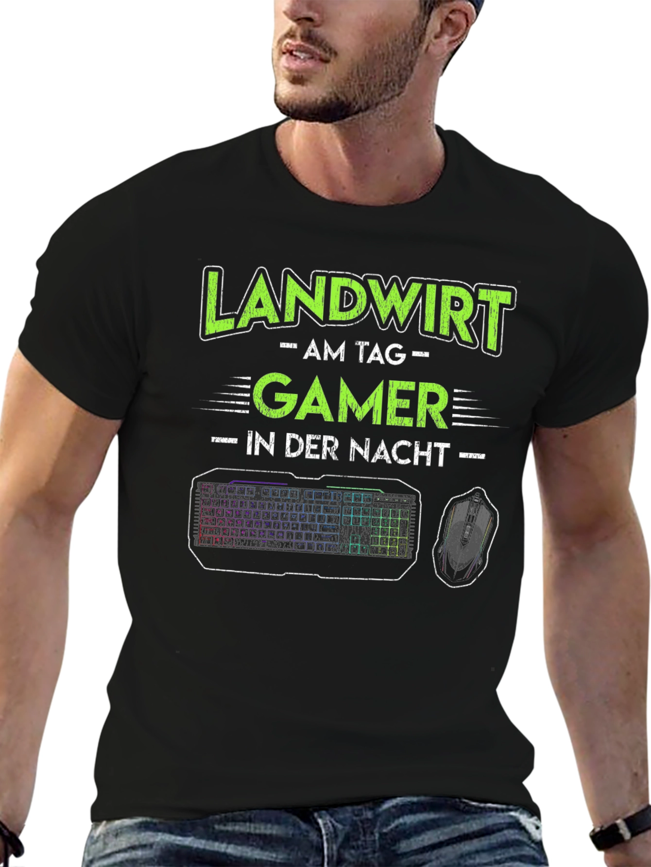Landwirt Gamer T-Shirt - Day Farmer Night Gamer Tee