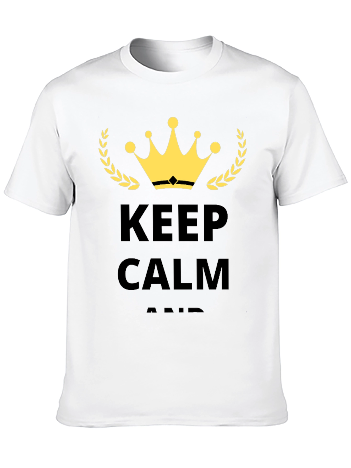 Keep Calm Graphic Print Black T-Shirt