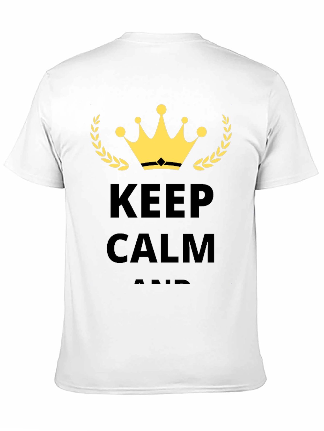 Keep Calm Graphic Print Black T-Shirt