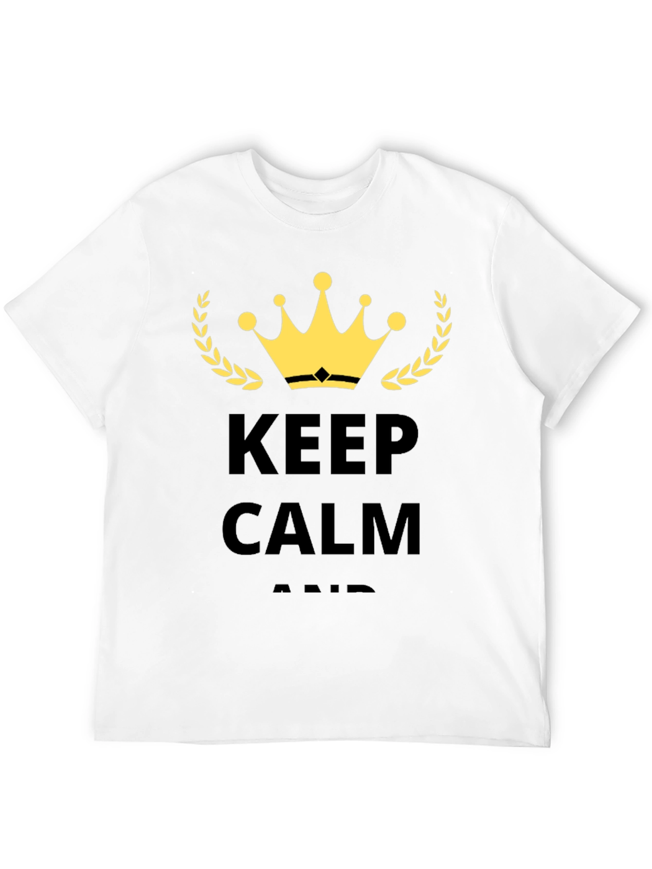 Keep Calm Graphic Print Black T-Shirt