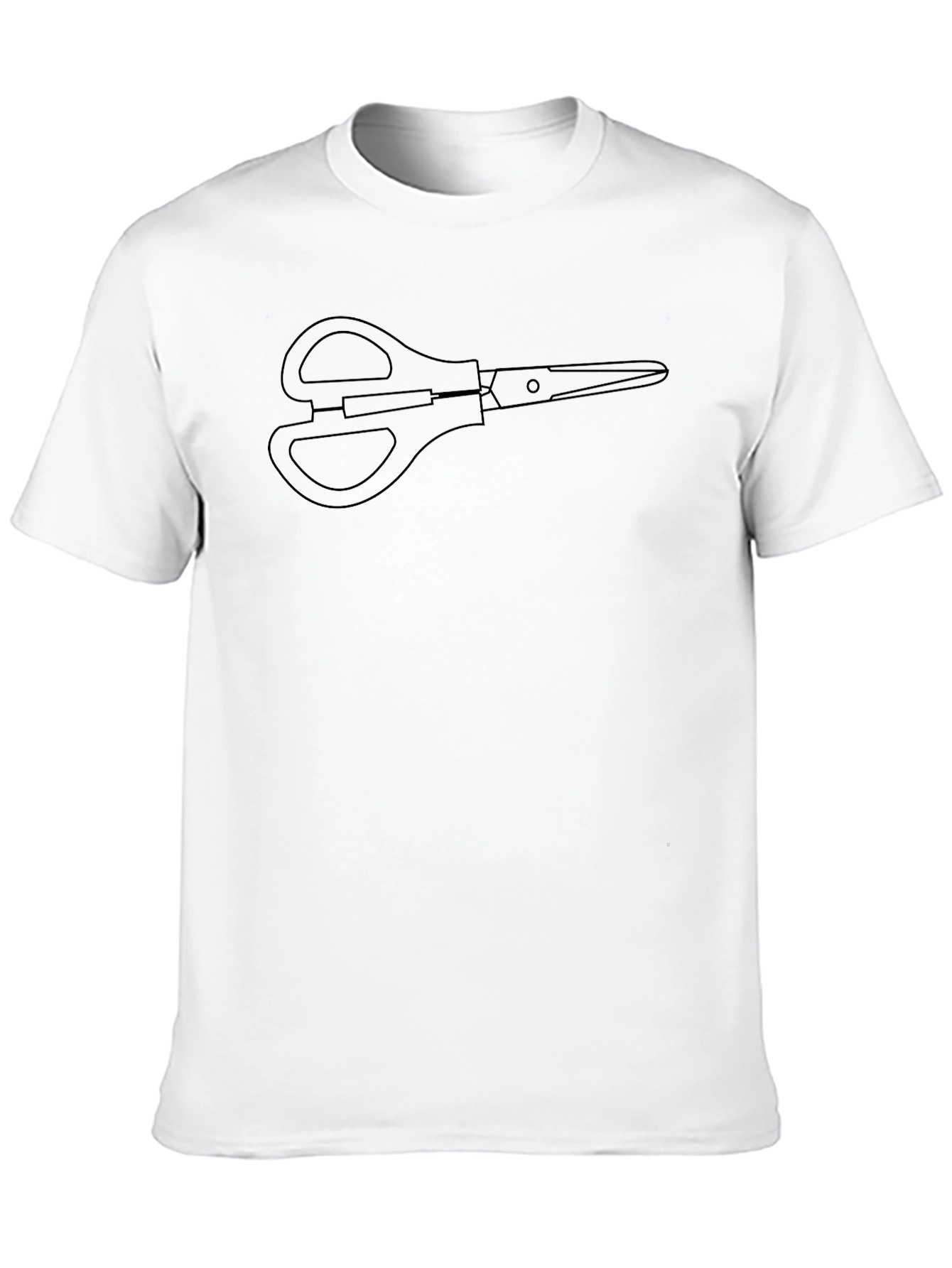 Scissors Graphic Black T-Shirt - Sharp Style