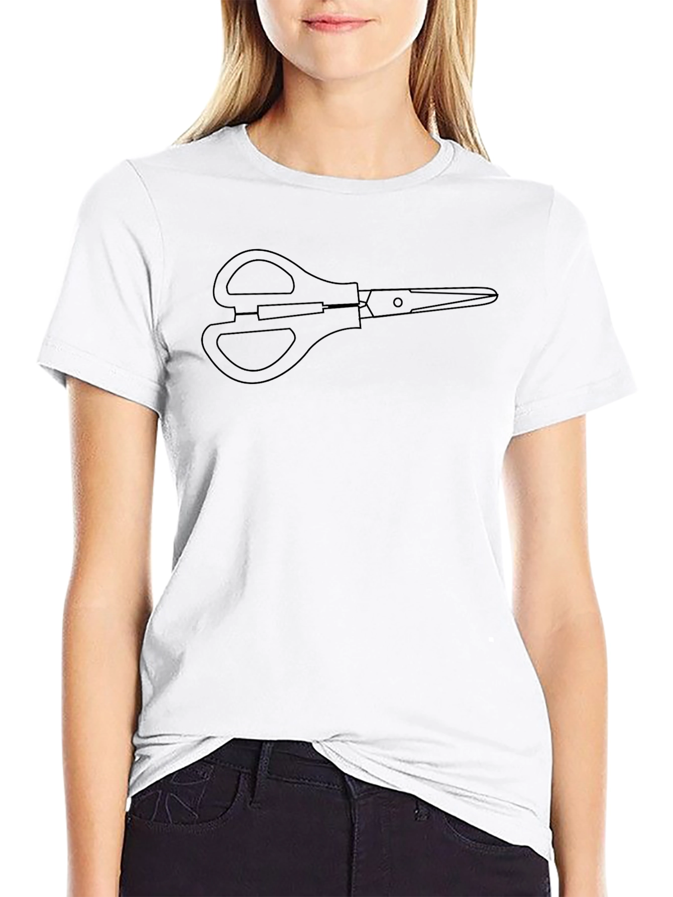 Scissors Graphic Black T-Shirt - Sharp Style