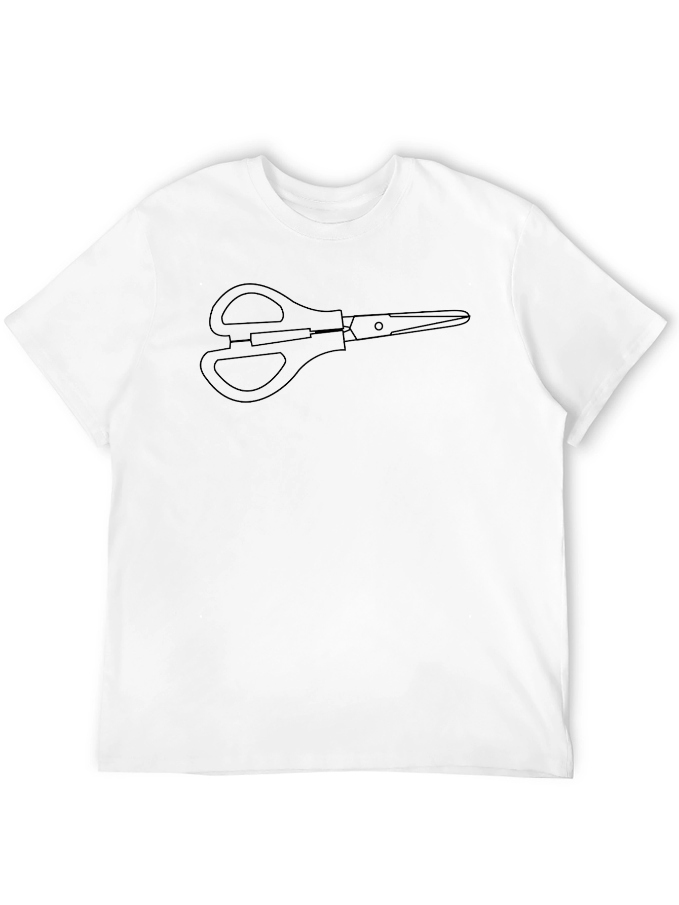 Scissors Graphic Black T-Shirt - Sharp Style