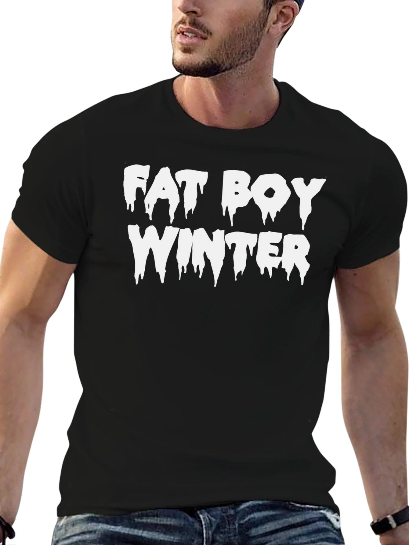 Fat Boy Winter T-Shirt - Funny Holiday Tee
