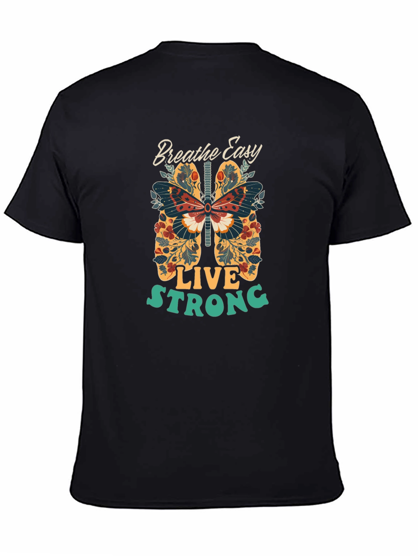 Breathe Easy Live Strong Graphic T-Shirt