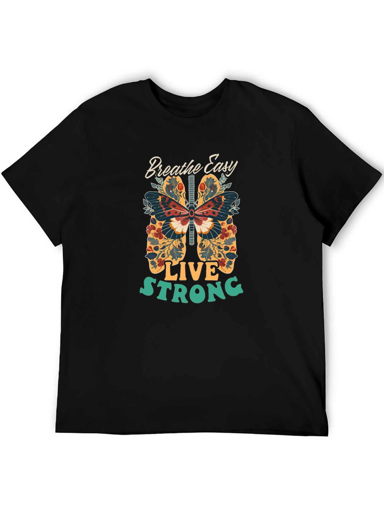 Breathe Easy Live Strong Graphic T-Shirt