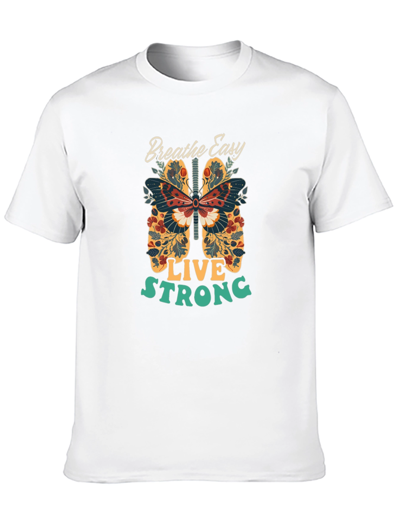 Breathe Easy Live Strong Graphic T-Shirt