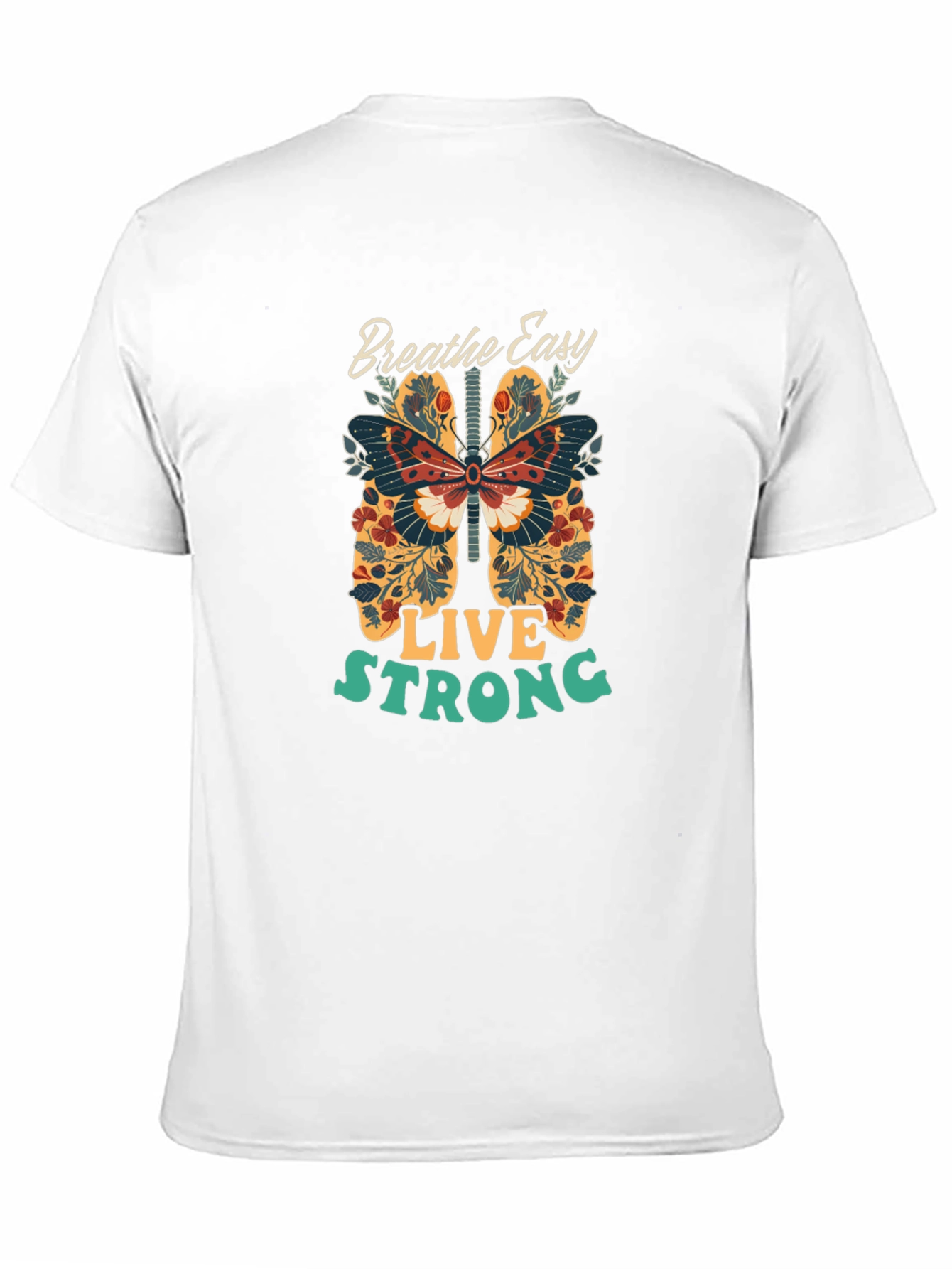 Breathe Easy Live Strong Graphic T-Shirt