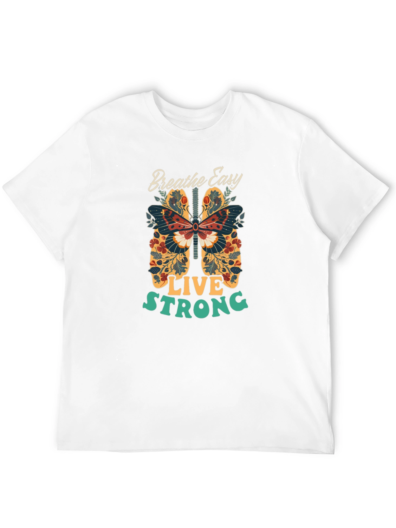 Breathe Easy Live Strong Graphic T-Shirt