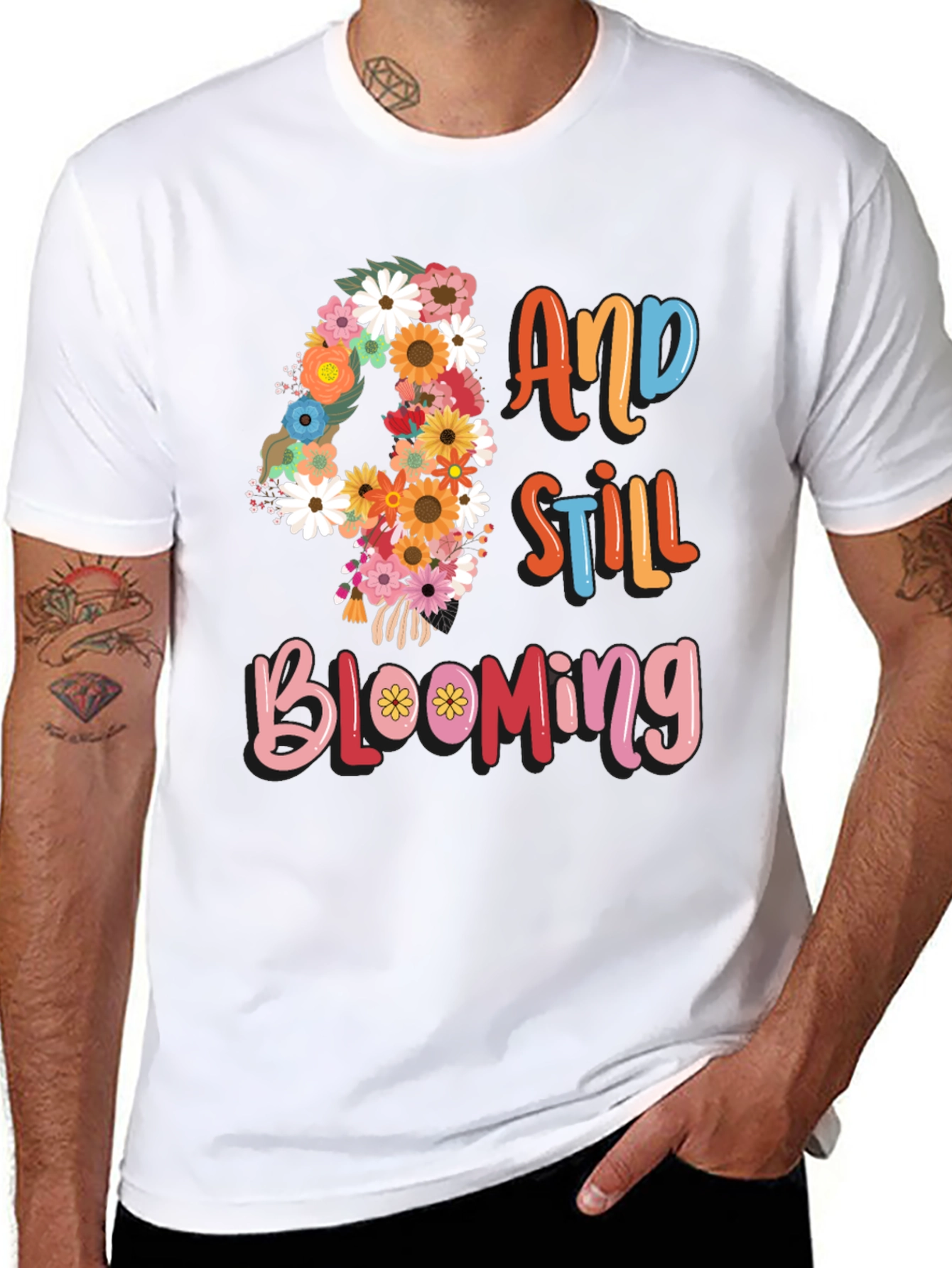 40 And Still Blooming Floral Birthday T-Shirt