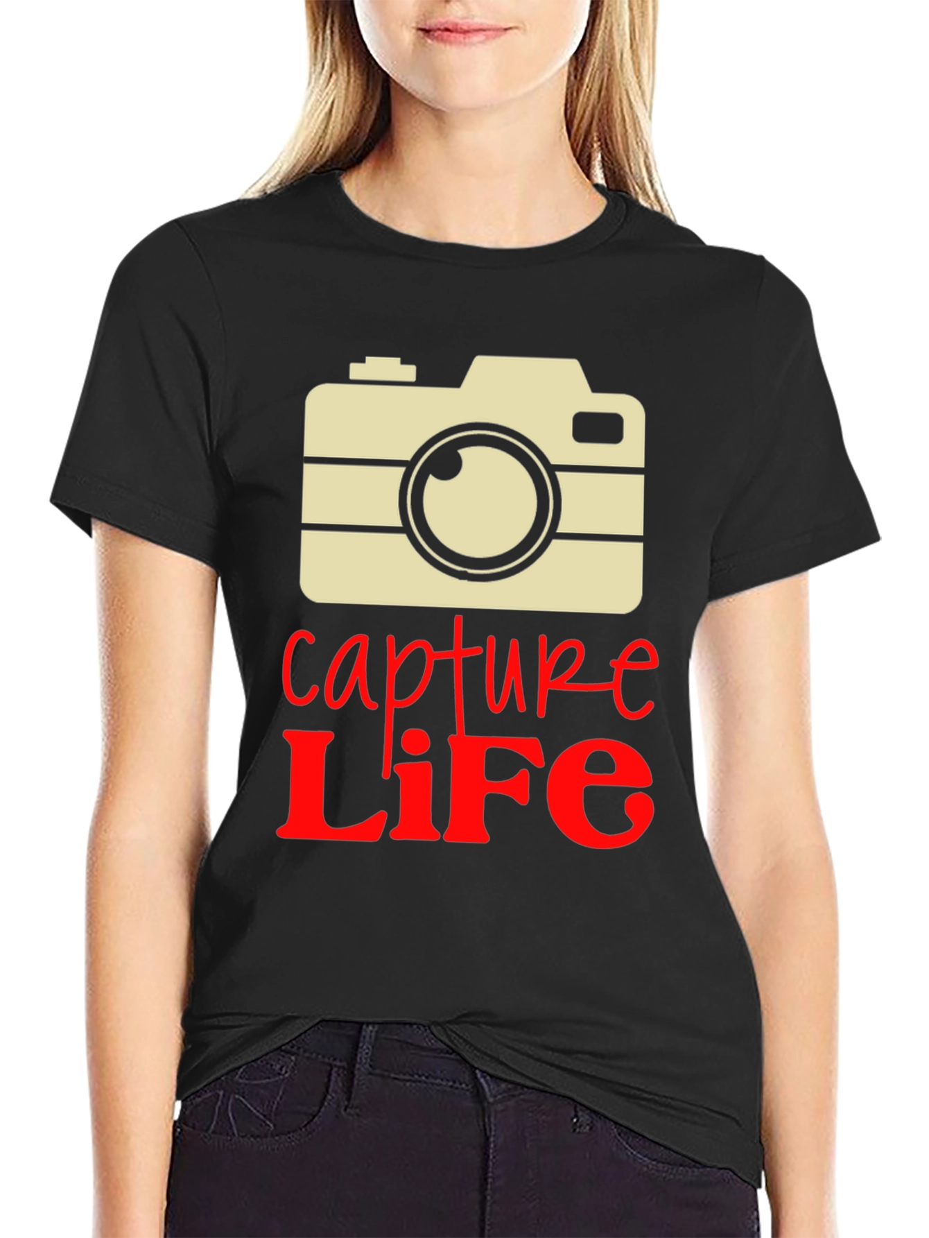 Capture Life Camera Graphic Tee - Unique Design