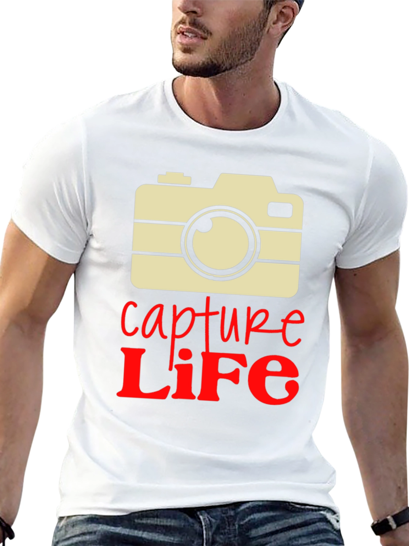 Capture Life Camera Graphic Tee - Unique Design
