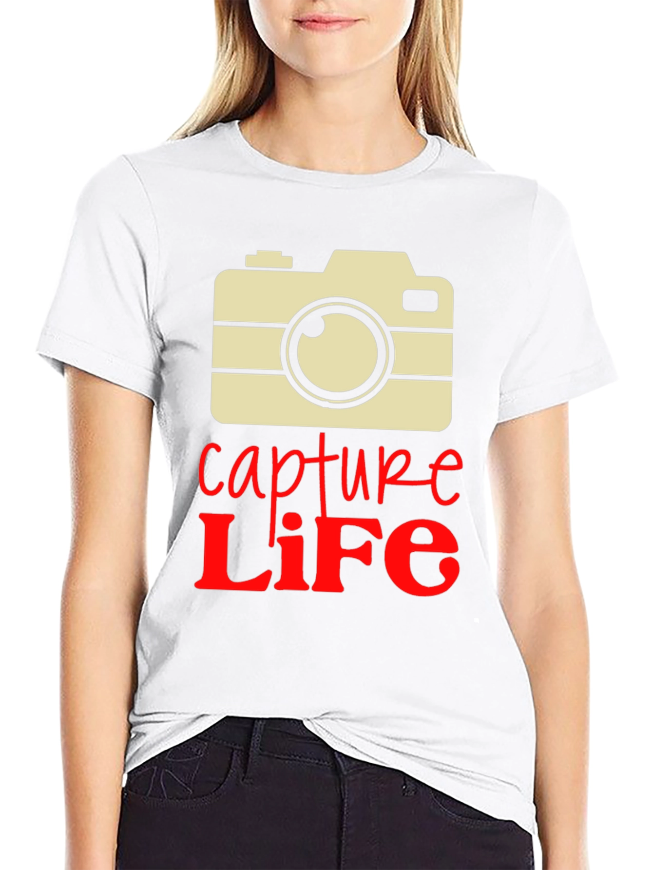 Capture Life Camera Graphic Tee - Unique Design