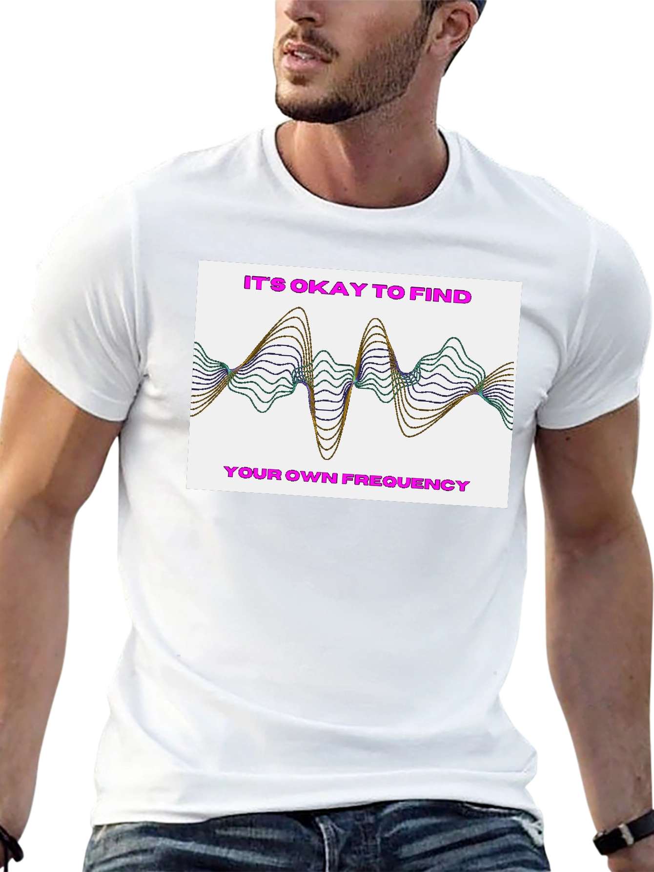 Find Your Frequency Graphic Tee - Stylish Black T-Shirt