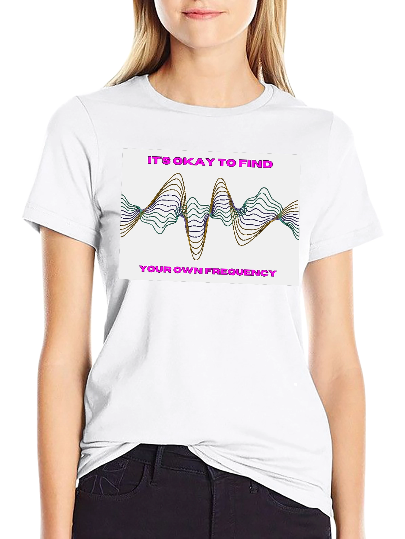 Find Your Frequency Graphic Tee - Stylish Black T-Shirt