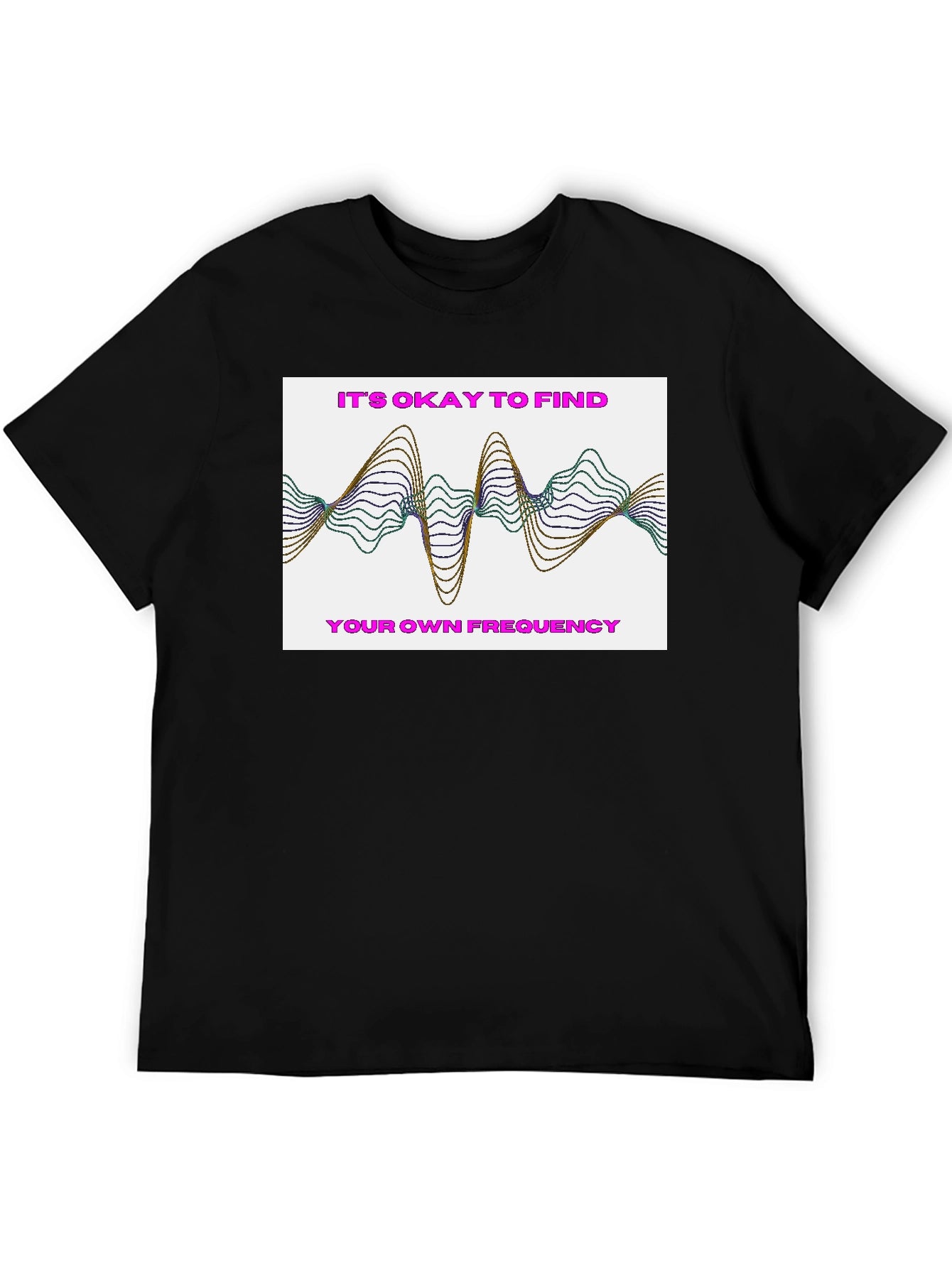 Find Your Frequency Graphic Tee - Stylish Black T-Shirt