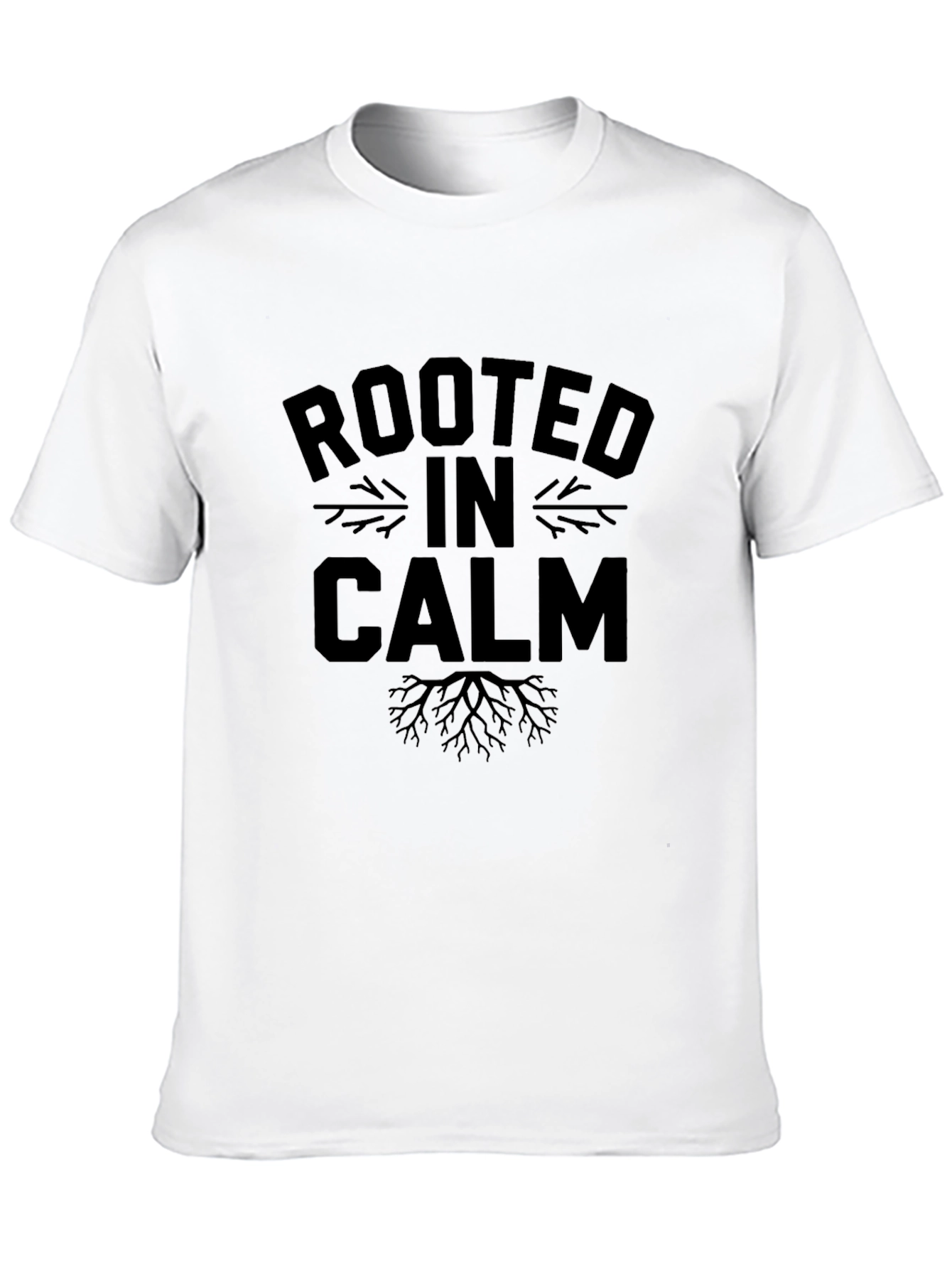 Rooted in Calm Graphic Tee - Unisex Black T-Shirt