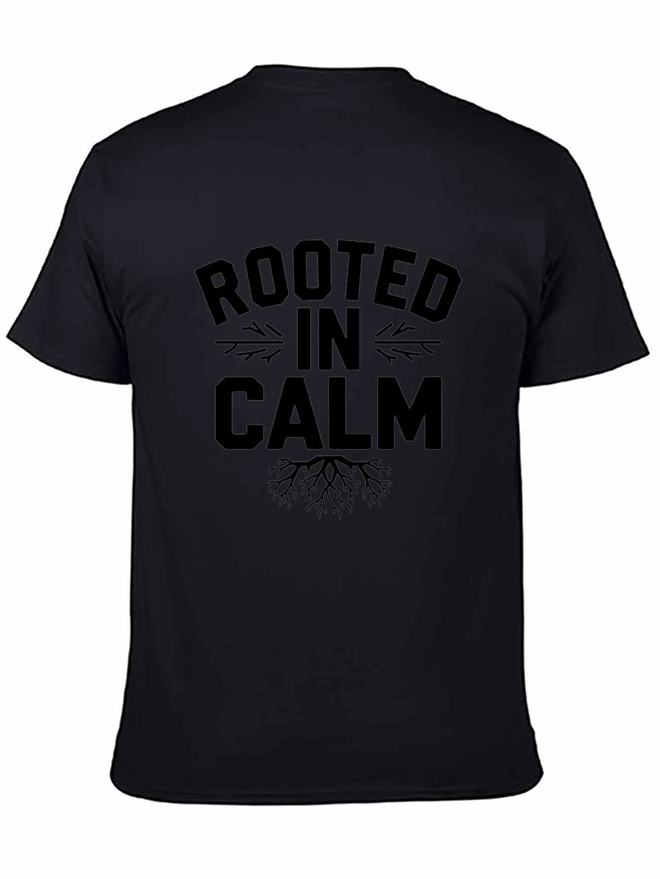Rooted in Calm Graphic Tee - Unisex Black T-Shirt