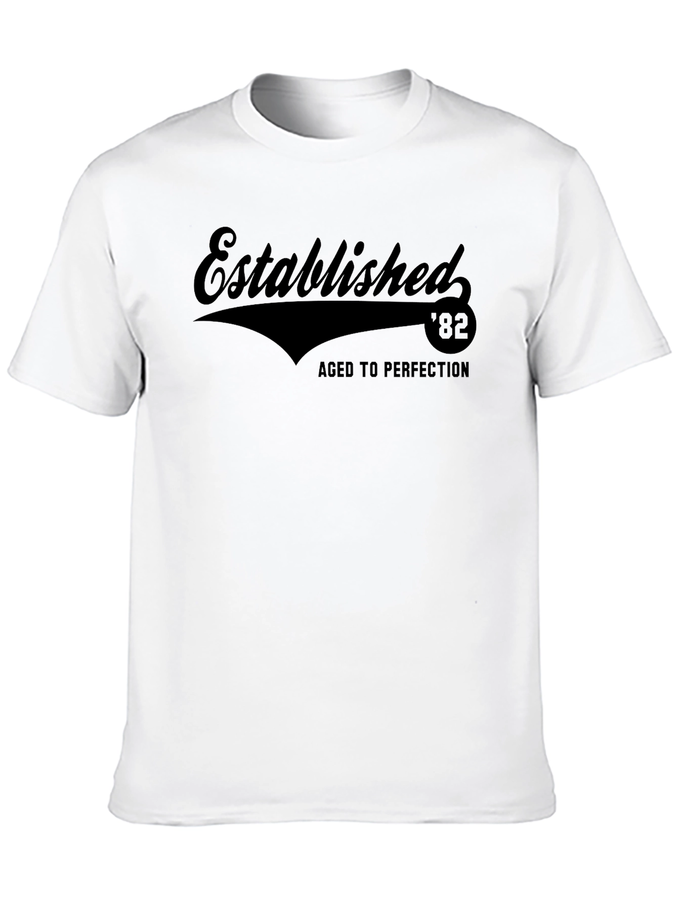 Established 82 Aged to Perfection Black T-Shirt