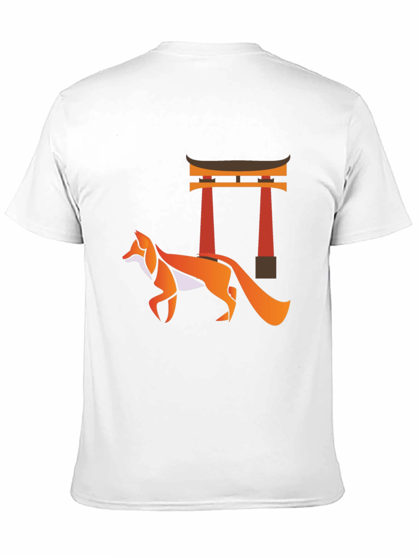 Fox & Torii Gate Graphic Tee - Black