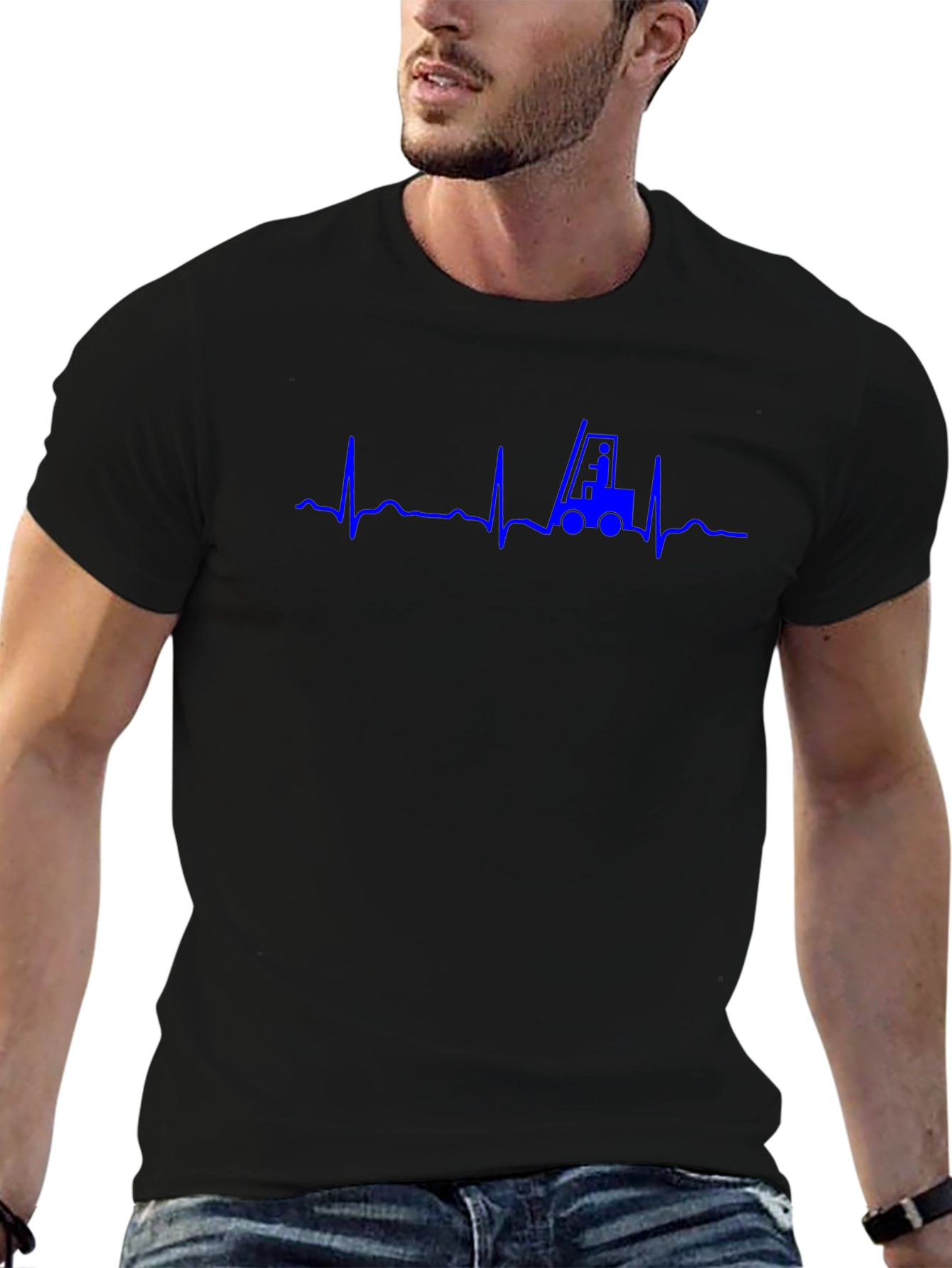 Forklift Heartbeat T-Shirt - Operator Love