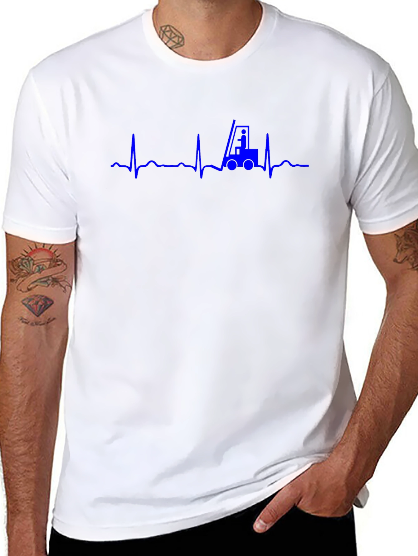 Forklift Heartbeat T-Shirt - Operator Love