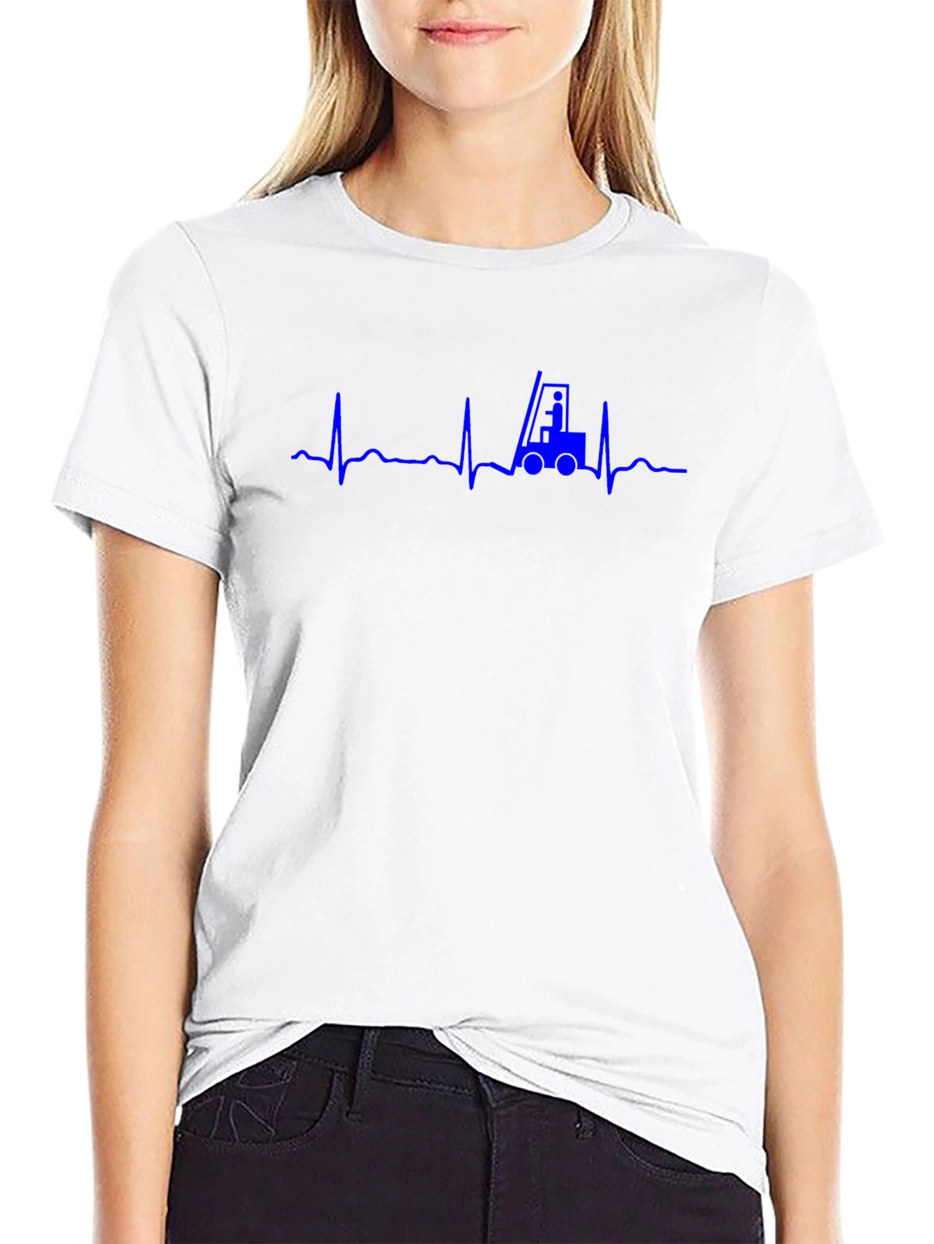 Forklift Heartbeat T-Shirt - Operator Love