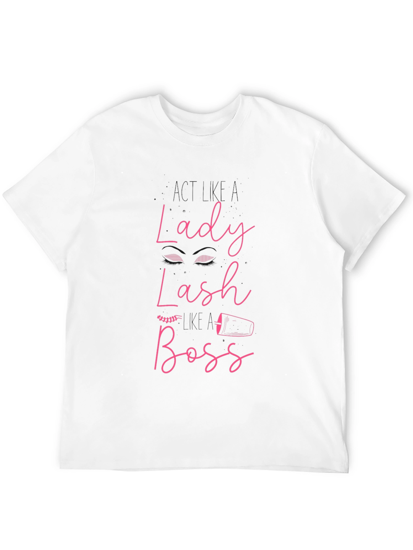 Lady Lash Boss Graphic T-Shirt - Trendy Eyelash Design