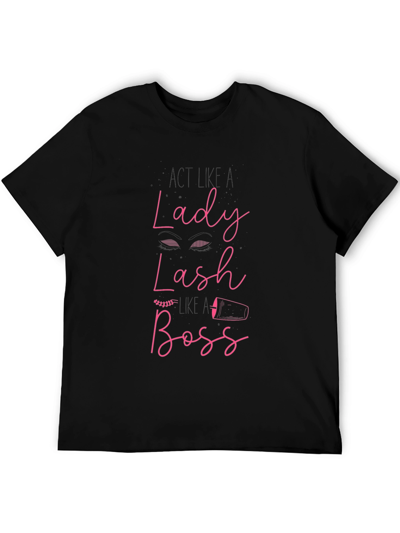 Lady Lash Boss Graphic T-Shirt - Trendy Eyelash Design