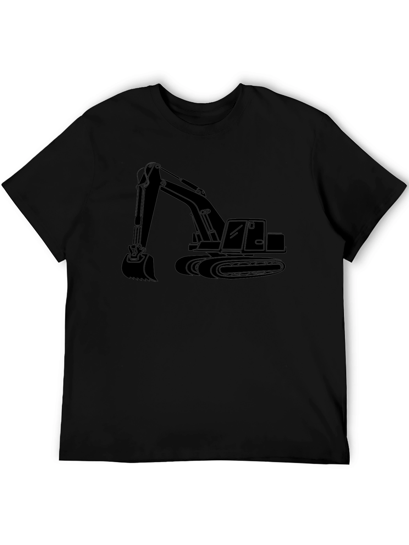 Excavator Graphic Tee - Black Crew Neck