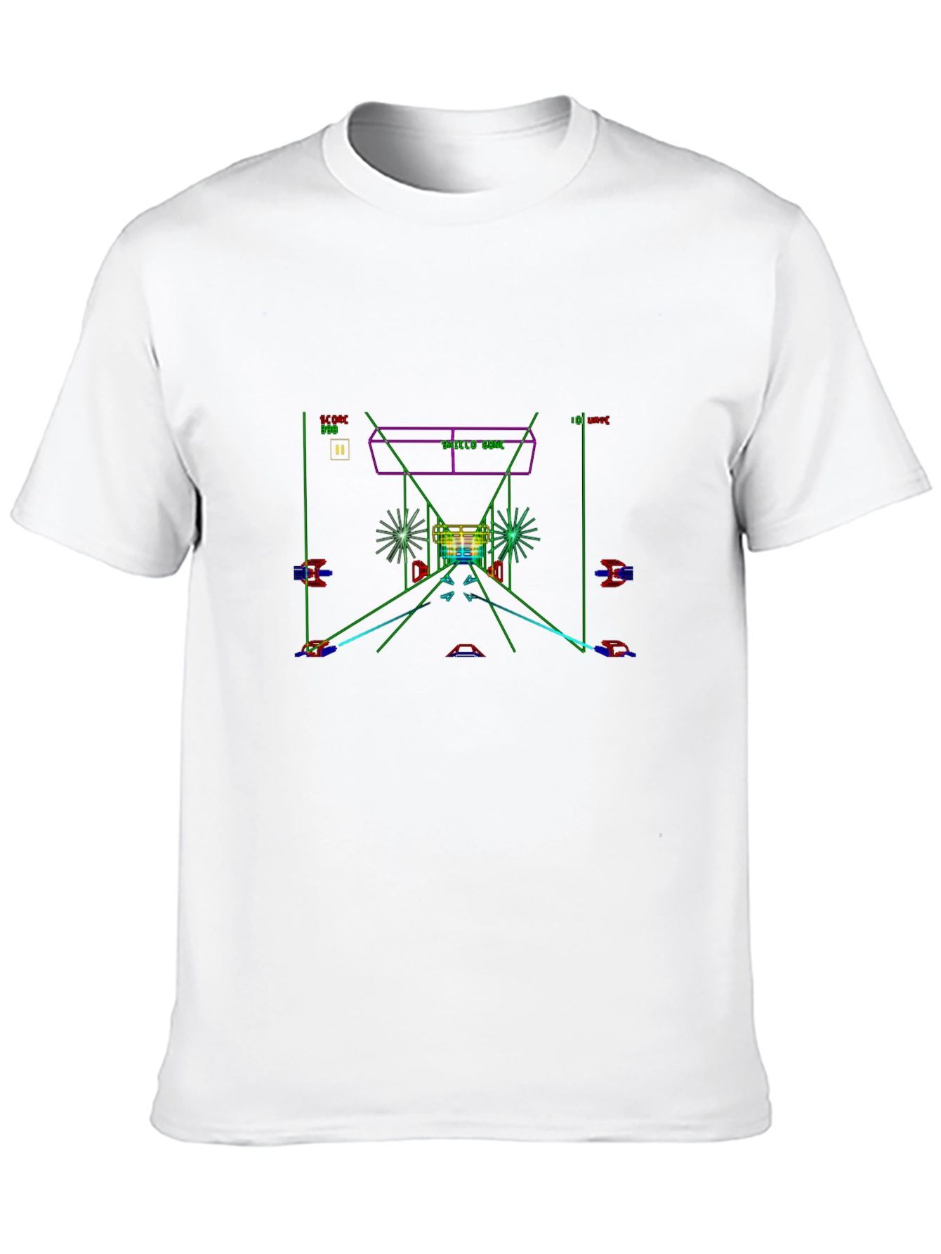 Retro Arcade Space Game T-Shirt - Black