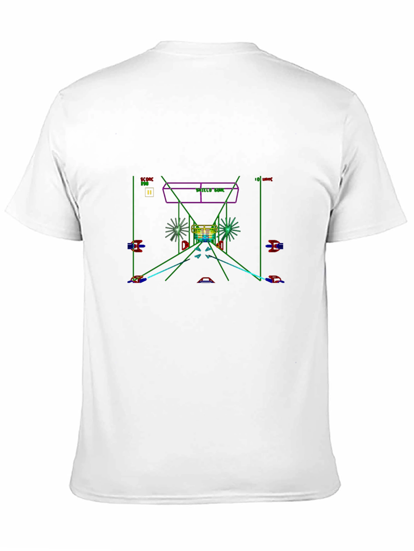 Retro Arcade Space Game T-Shirt - Black