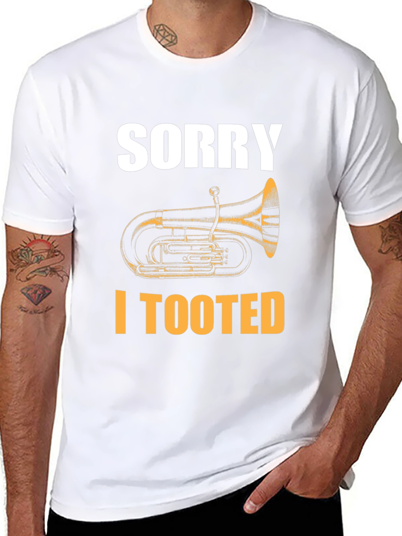 Sorry I Tooted Tuba Funny T-Shirt