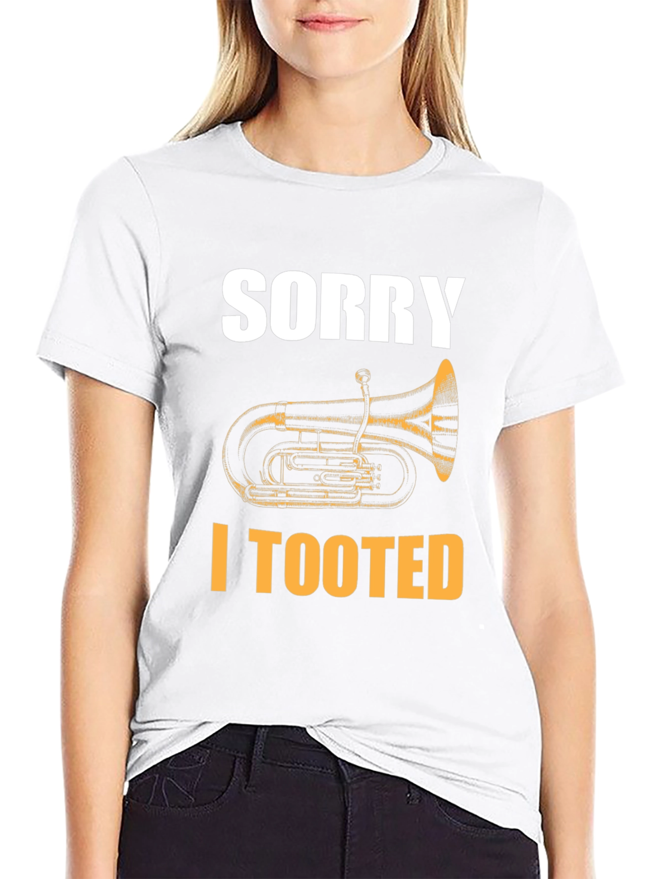 Sorry I Tooted Tuba Funny T-Shirt