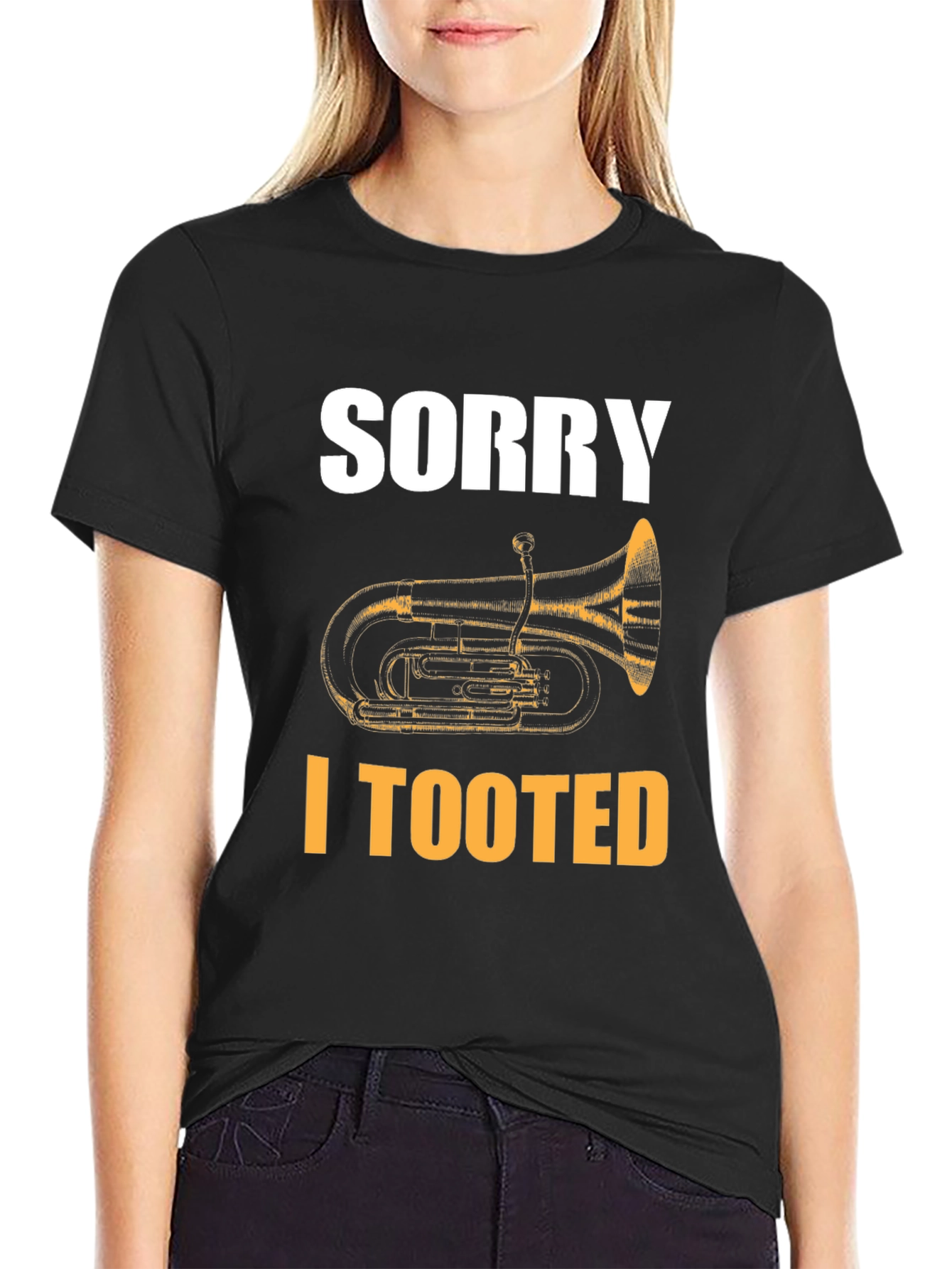 Sorry I Tooted Tuba Funny T-Shirt