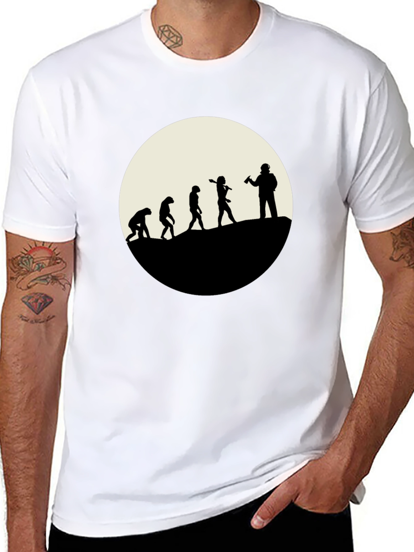 Evolution of the Beer Drinker - Black T-Shirt