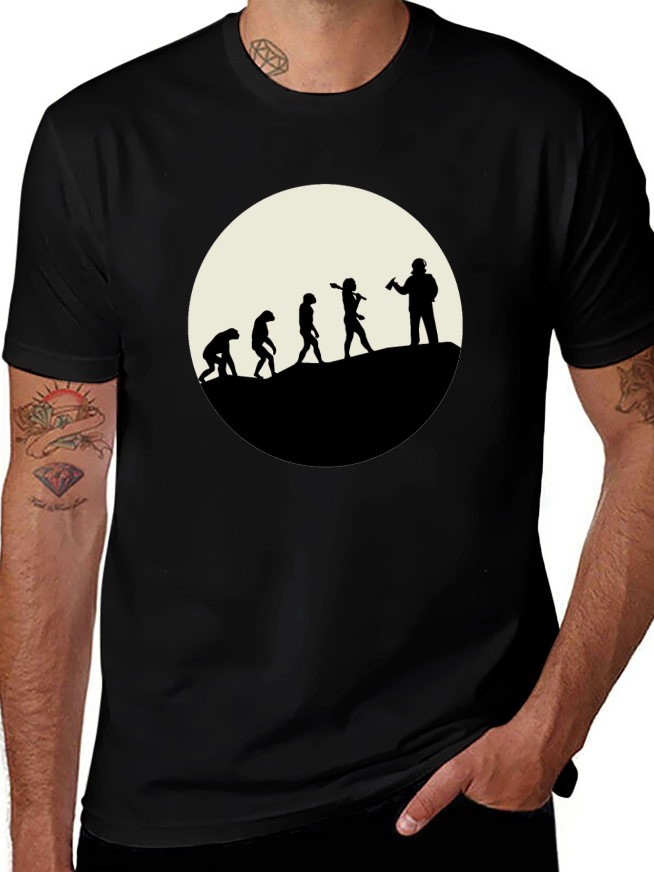 Evolution of the Beer Drinker - Black T-Shirt
