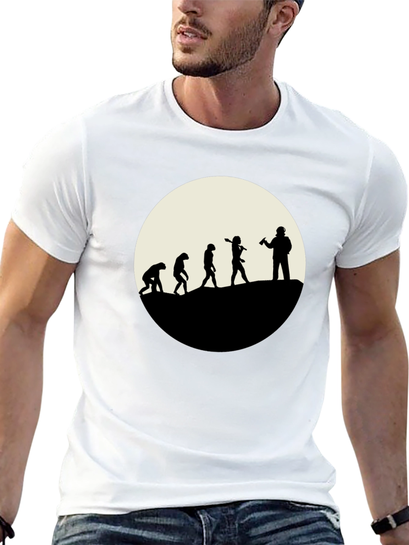 Evolution of the Beer Drinker - Black T-Shirt