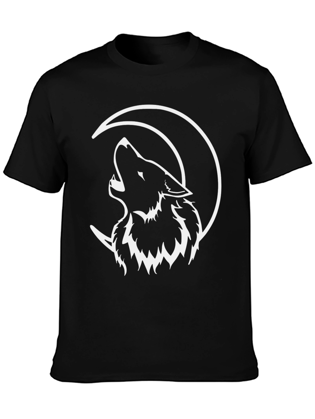 Wolf Moon T-Shirt - Black Graphic Tee