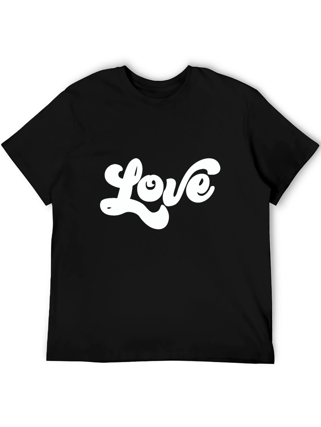 Retro Love Graphic Black T-Shirt