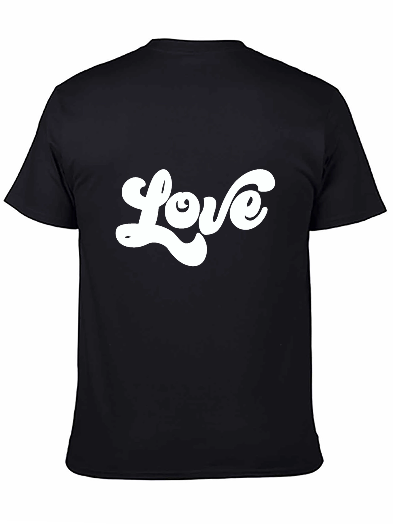Retro Love Graphic Black T-Shirt