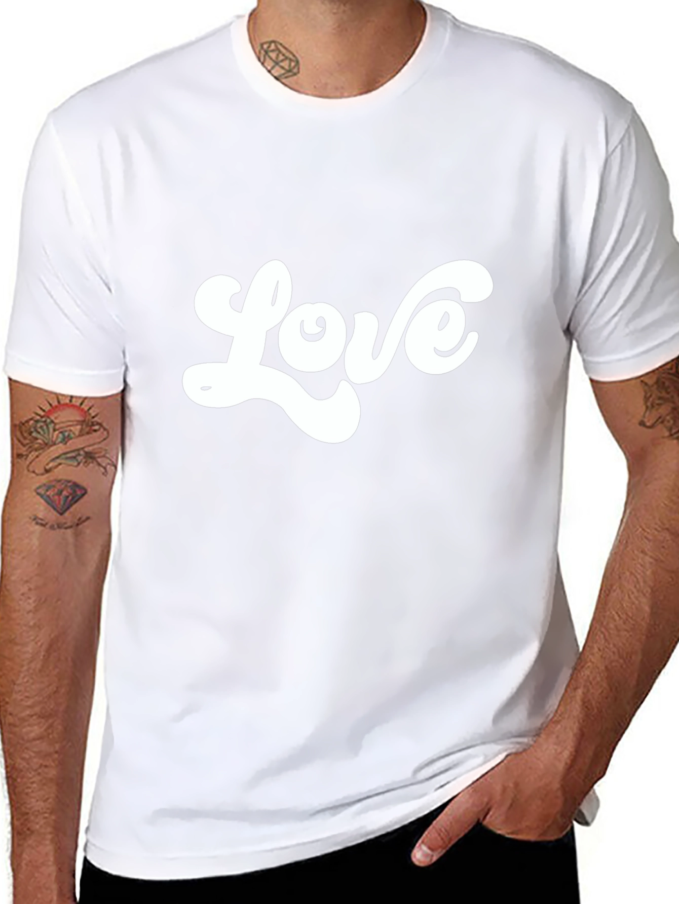 Retro Love Graphic Black T-Shirt
