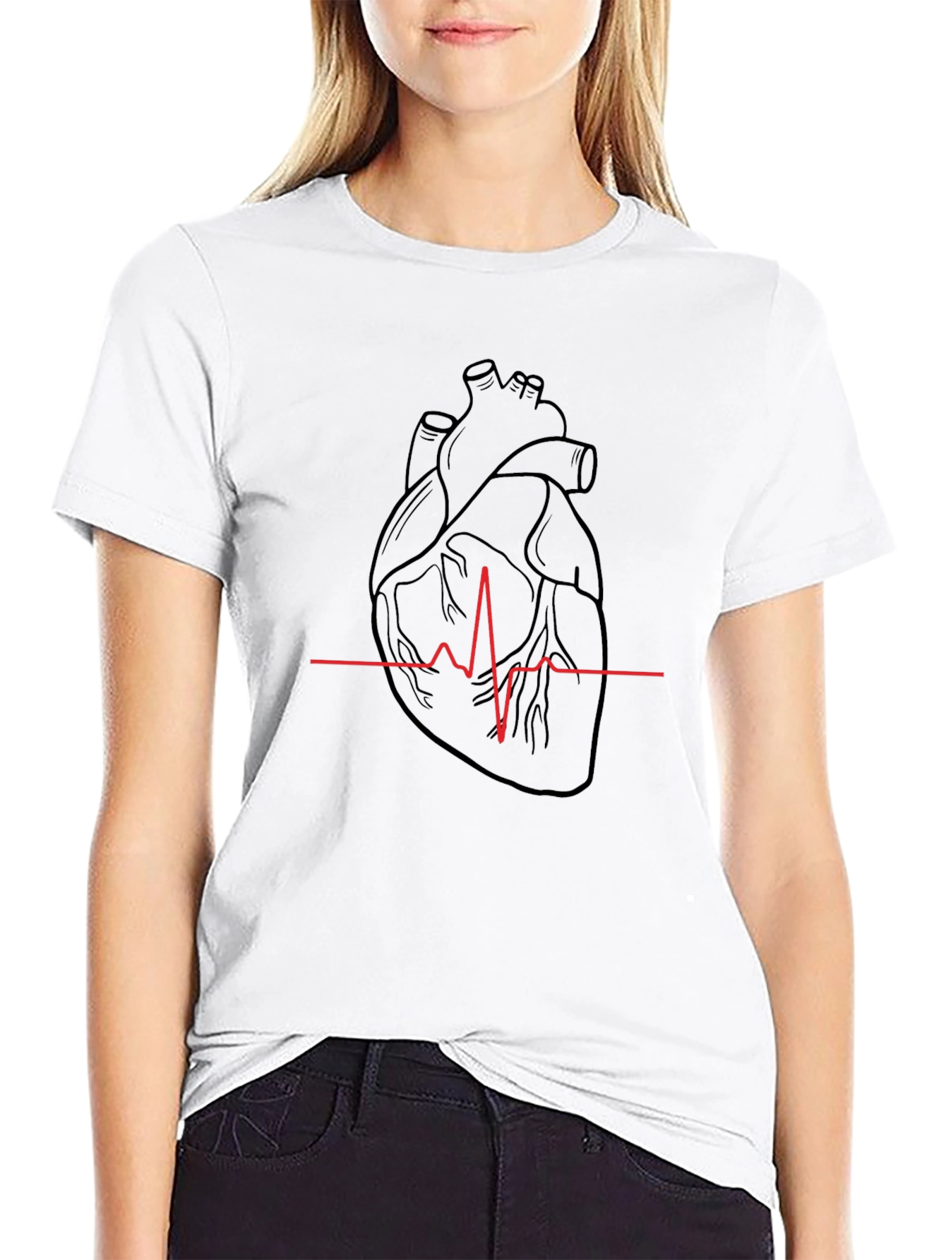 Anatomical Heartbeat Graphic T-Shirt