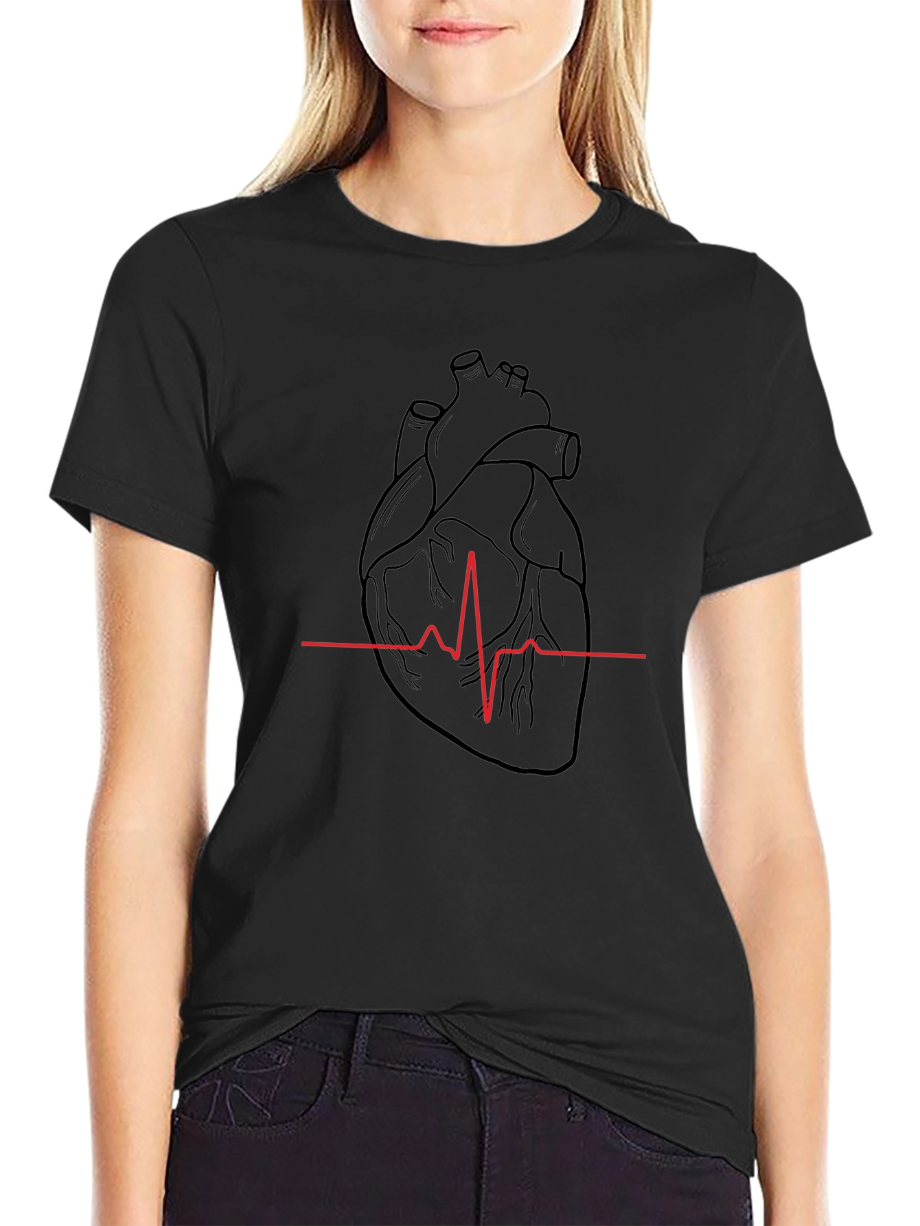 Anatomical Heartbeat Graphic T-Shirt