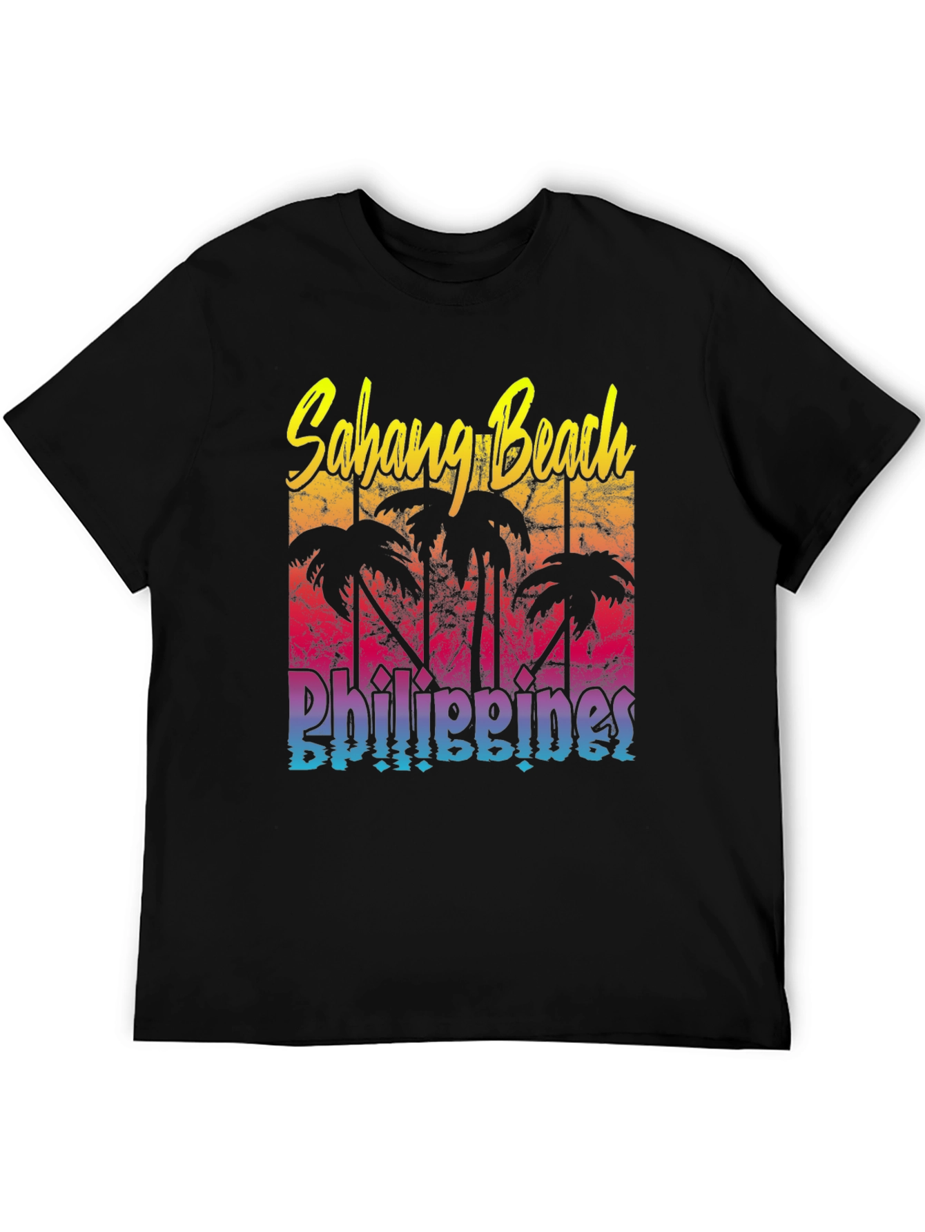 Sahang Beach Philippines Black T-Shirt